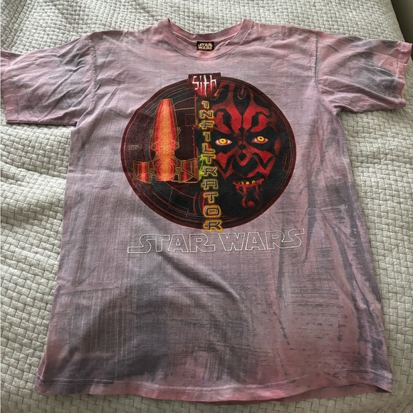Rare Vintage Darth Maul Star Wars “Sith Infiltrator” Tee Size L - Picture 1 of 6